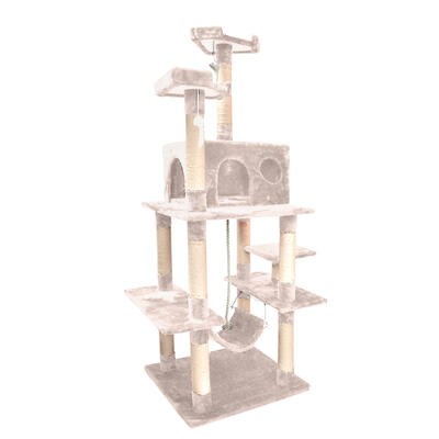 1.83M Cat Scratching Post Tree House Dark Cream 