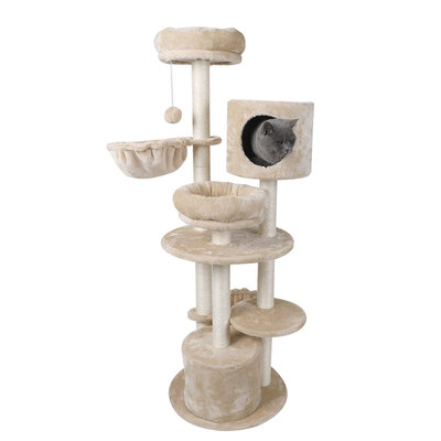 Cat Tree Tower Condo House Post Scratching Furniture Play Pet Activity Kitty Bed 