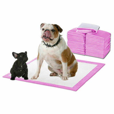 400pc 60x60cm Puppy Pet Dog Indoor Cat Toilet Training Pads Absorbent Pink