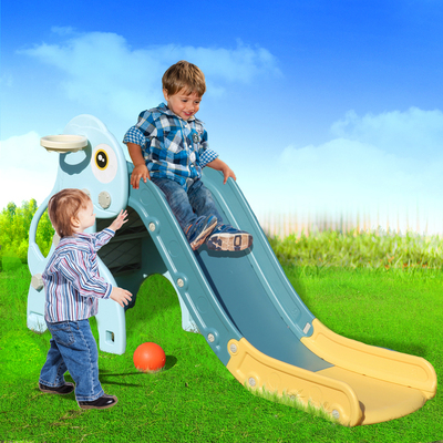 Kids Slide 135cm Long Play Set Toy Blue and yellow