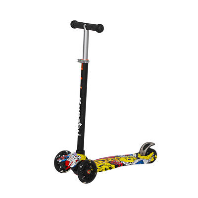 3 Wheels Kids Scooter Adjustable Height Flashing LED Toddler Toys Multi-colour