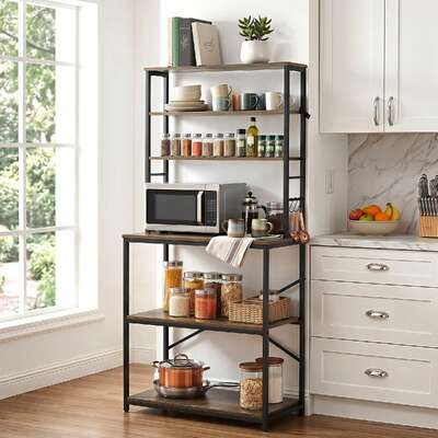 6-Tier Kitchen Microwave Storage Rack 167cm | EXTG