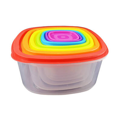 Set of 7 Reusable Bowl Food Fresh Keeping Sealing Lid Container Cover Plastic AU