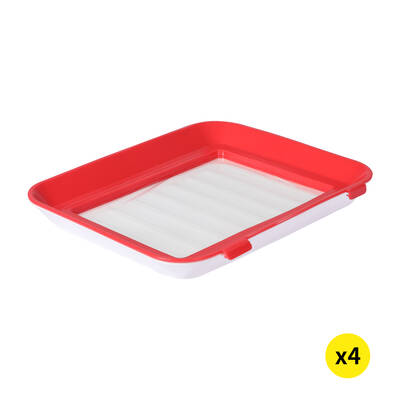 Food Containers Preservation Tray Storage Set Organizer Reusable Kitchen x4