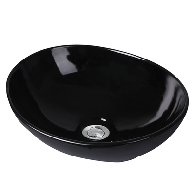 Wash Basin Oval Gloss Black