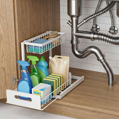 Under Sink Storage Rack 2-Tier Cabinet Organiser | EXTG