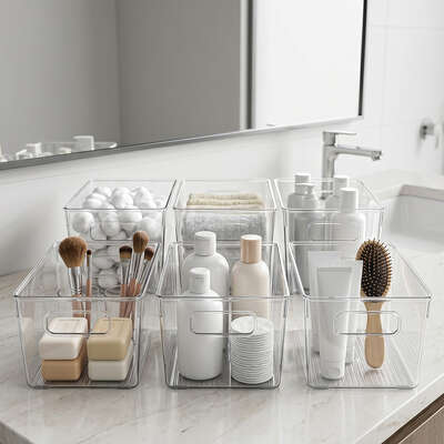 Clear Storage Bins 6-Pack Pantry Fridge Organiser | EXTG