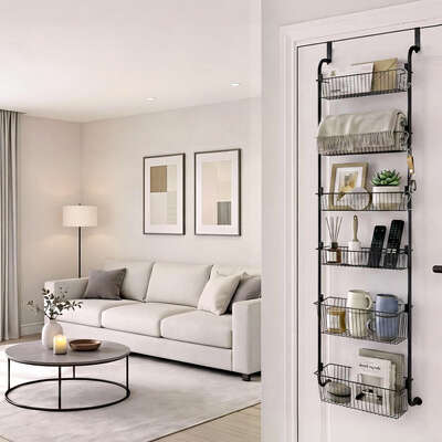 Over Door Pantry Organiser 6 Tier Metal Rack | EXTG