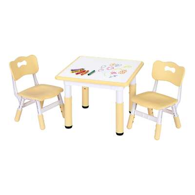 Kids Table 2 Chairs Set Height Adjustable 3-8 Years | EXTG
