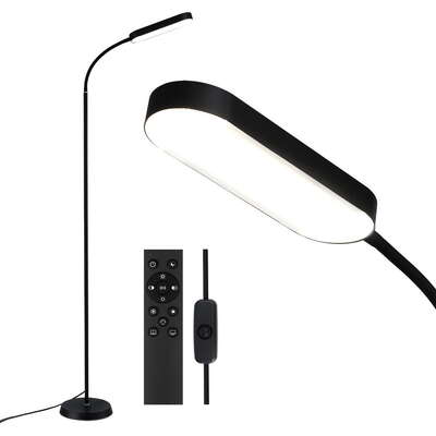  LED Floor Lamp with Remote Control & 4 Color Temperature Reading Living Room Bedroom Office