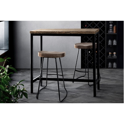 Vintage Industrial High Bar Table for Stool Kitchen Cafe Desk Dark Brown