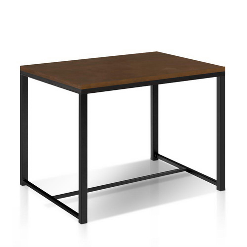4 Seater Industrial Vintage Retro Dining Table Pine Wood Dark Brown
