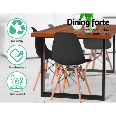 Dining Table 6 Seater Wooden Kitchen Tables Cafe Oak Black