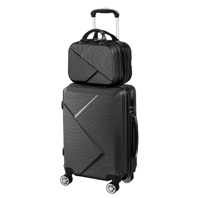 2pcs 20"Travel Luggage Set Black