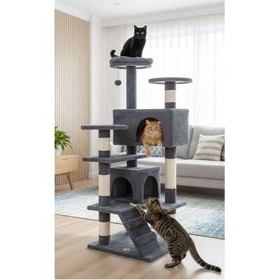 Cat Tree Tower Plush 50x134x50cm