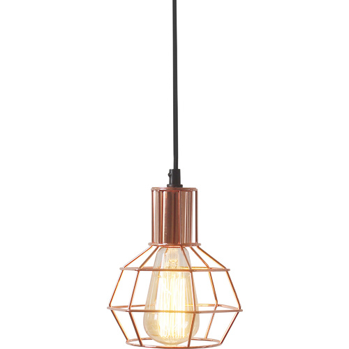 Copper Metal Pendant Lamp 15 x 21cm