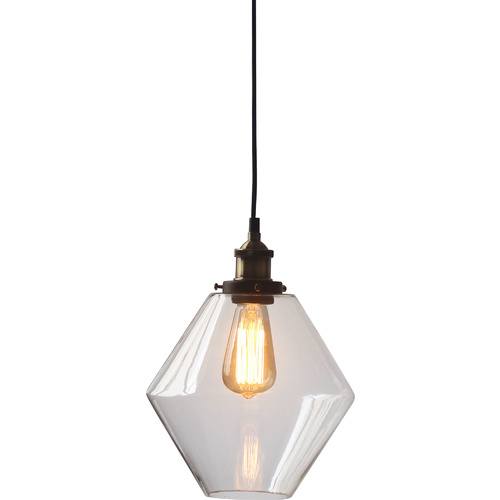 Luminite Modern E27 Glass Pendant Lamp Conical