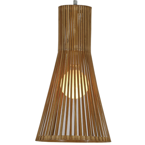 Conical Pendant Lamp Bamboo 26 x 47cm