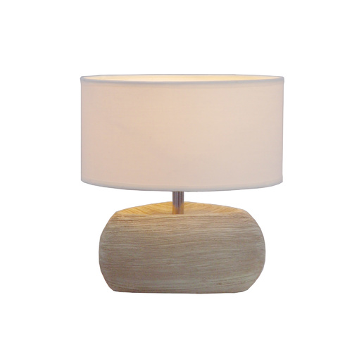   Beige Table Lamp Ceramic Round 20 x 22cm