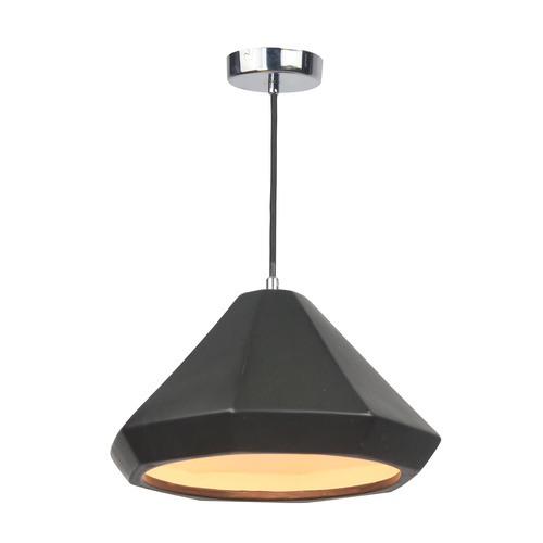 Pendant Light Porcelain Hubery Black Diamond 28 x 140cm