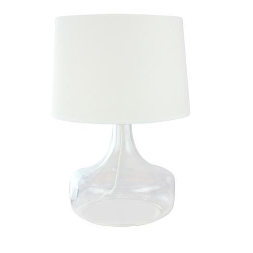 Table Lamp Glass Copo White 26 x 38cm