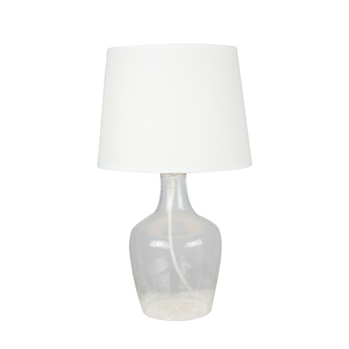 Table Lamp Glass Luka White 23 x 42cm