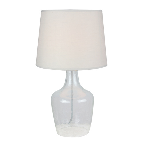 Table Lamp Glass Luka Grey 23 x 42cm