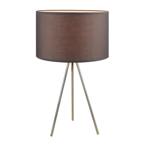 Table Lamp Steel Silk Queena Coffee 30 x 50cm