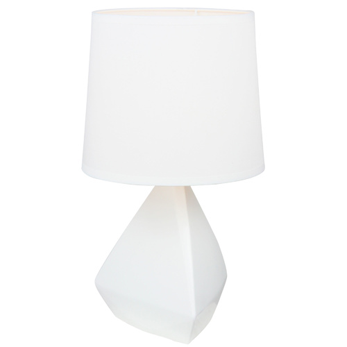 Luminite Geo Matte Table Lamp Aaron White D 21 x H 36.5cm