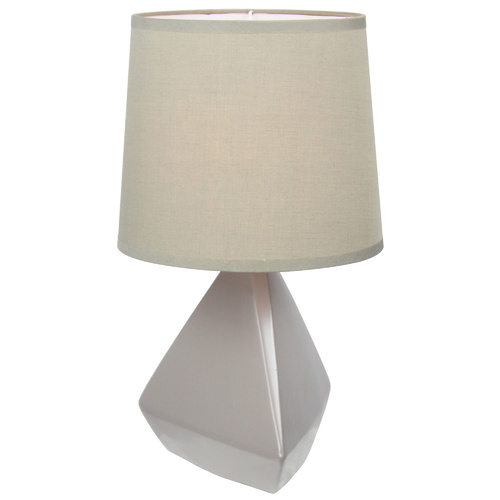 Luminite Geo Matte Table Lamp Aaron Taupe D 21 x H 36.5cm