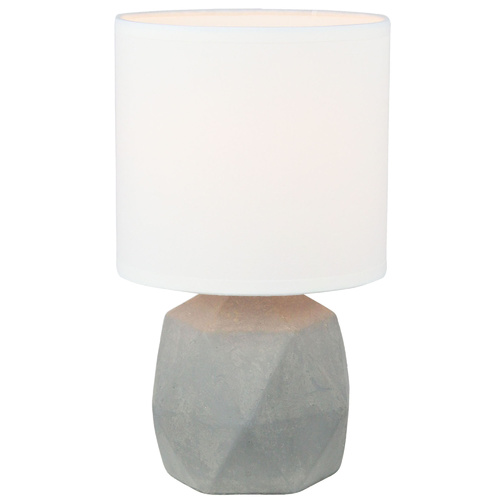 Luminite Concrete Table Lamp Lance White D 16 x H 27cm