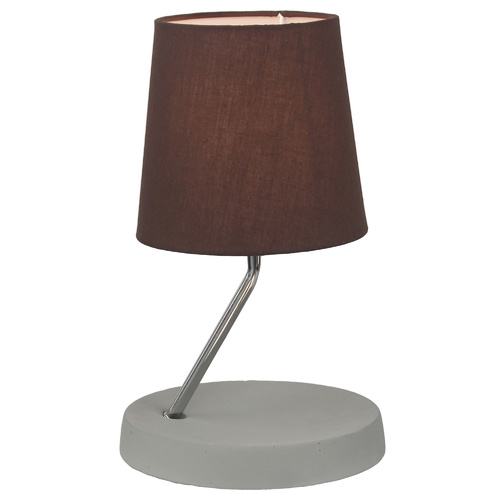 Luminite Concrete Table Lamp Cara Chocolate D 17.9 x H 27.5cm