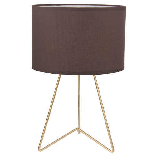 Luminite Tripod Table Lamp Kasey Chocolate or Copper D 24 x H 37cm