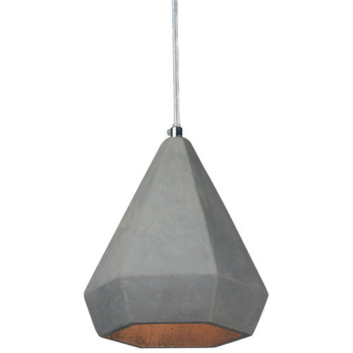 Luminite Concrete Pendant Vance Light Grey 18 x 155 x 123cm