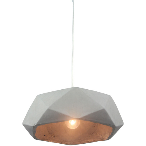 Luminite Concrete Pendant Lance Light Grey 30 x 26 x 116cm