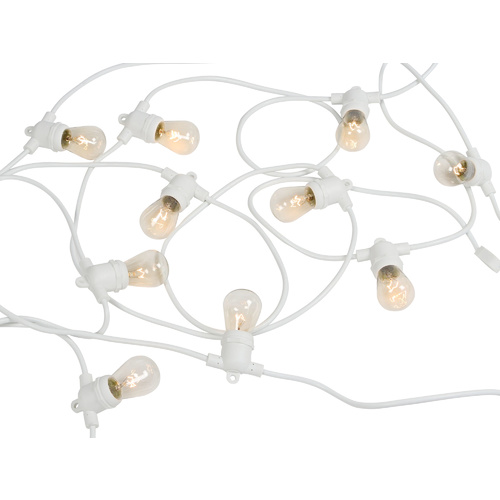 Outdoor Marquee Lights White 20 Meter 20 Sockets with Bulbs