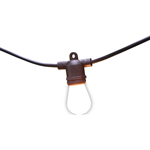 Outdoor Marquee Lights Black 20 Meter 20 Socket with Pearl Bulbs