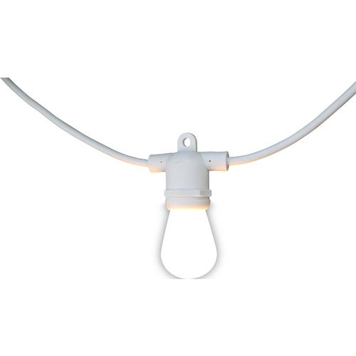 Outdoor Marquee Lights White 10 Meter 10 Socket with Pearl Bulbs