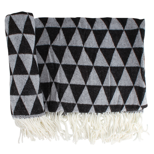 Pyramid Acrylic Throw Rug 130X170Cm 420G 2 Asstd