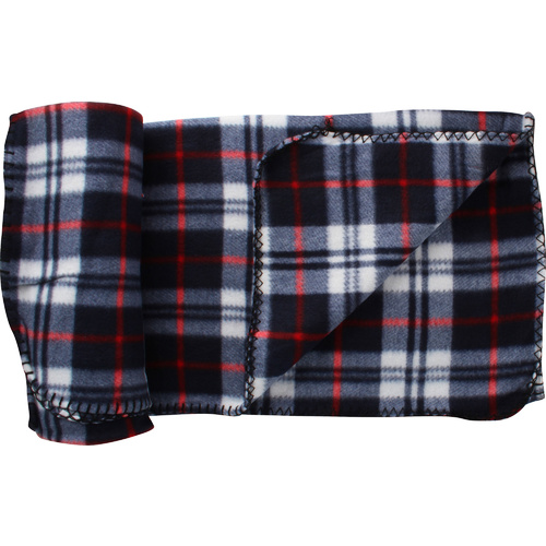 Printed Polar Fleece Throw Blanket Tartan Check 127X152Cm
