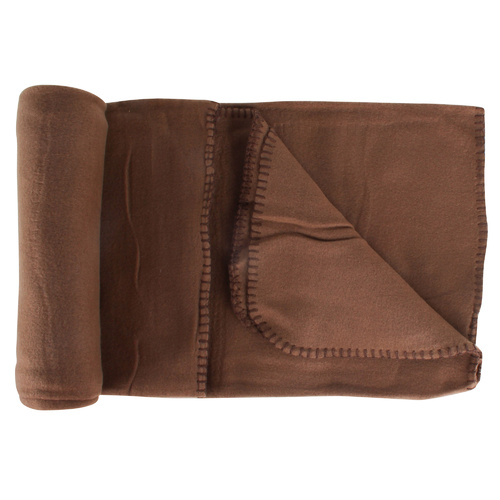 Solid Polar Fleece Throw Blanket Chocolate 127X152Cm