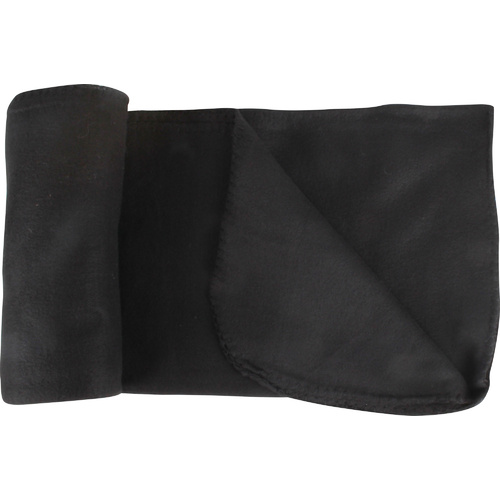 Solid Polar Fleece Throw 127X152Cm Black