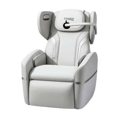 Electric Massage Chair Zero Gravity Recliner Bluetooth Heat Beige