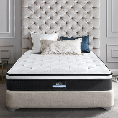Extg Present Bedding Queen Size Mattress Euro Top Bed Bonnell Spring Foam 21cm