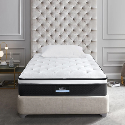 Extg Present Bedding Single Size Mattress Euro Top Bed Bonnell Spring Foam 21cm