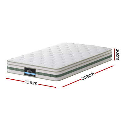 20cm Giselle Mattress King Single Green Tea Mattresses - Stylish