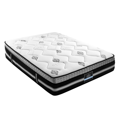 Extg Present 35cm Double Size Mattress Bed 7 Zone Pocket Spring Cool Gel Foam Medium Firm