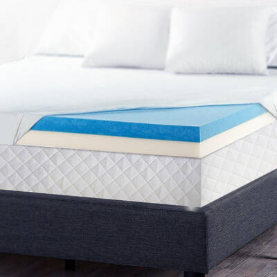 Extg Present Bedding Double Size Dual Layer Cool Gel Memory Foam Topper
