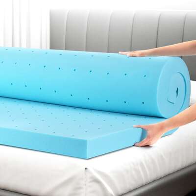 Memory Foam Mattress Topper Ventilated Cool Gel 8cm Single