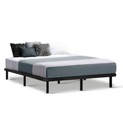 Double Size Metal Bed Base Frame - Black
